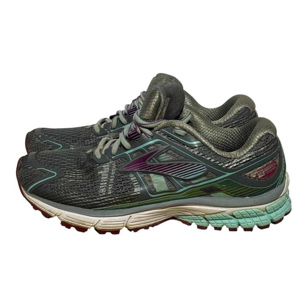 Brooks Ravenna 6 Gray Mint Plum Running Sneakers Women's Size 8 - Picture 4 of 8